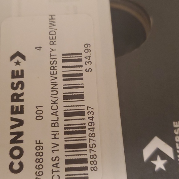 CONVERSE  CTAS 1V HI  INFANT SZ / 766889F - Picture 12 of 16
